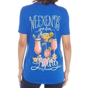 Kim Rodgers Crew Neck Short Sleeve Graphic Tee Large Casual Southern Summer